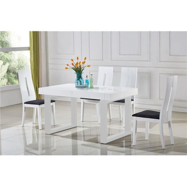 At Home USA 9506W Laura Modern Dining Table, White - Walmart.com