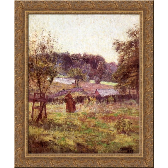 At Noon Day 24x20 Gold Ornate Wood Framed Canvas Art by T. C. Steele