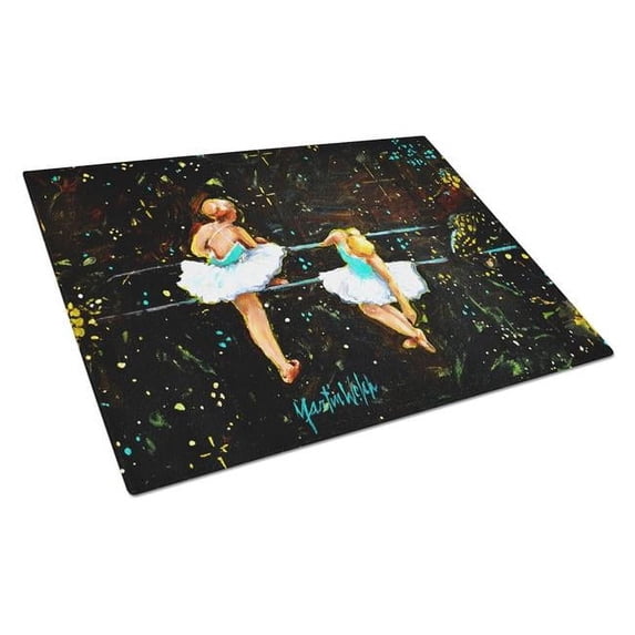 At Practice Ballet Glass Cutting Board 12 in x 15 in