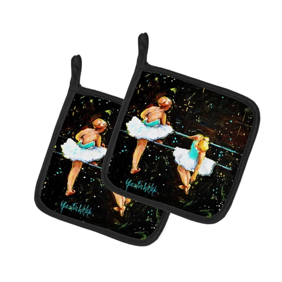 At Practice Ballet Pair of Pot Holders