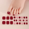 thumbnail image 1 of At Salon Home Pedicure Gel Toe Nail Strips UV LED Curing Required Nail Art Wrap, 1 of 19