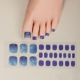 thumbnail image 1 of At Salon Home Pedicure Gel Toe Nail Strips UV LED Curing Required Nail Art Wrap, 1 of 19