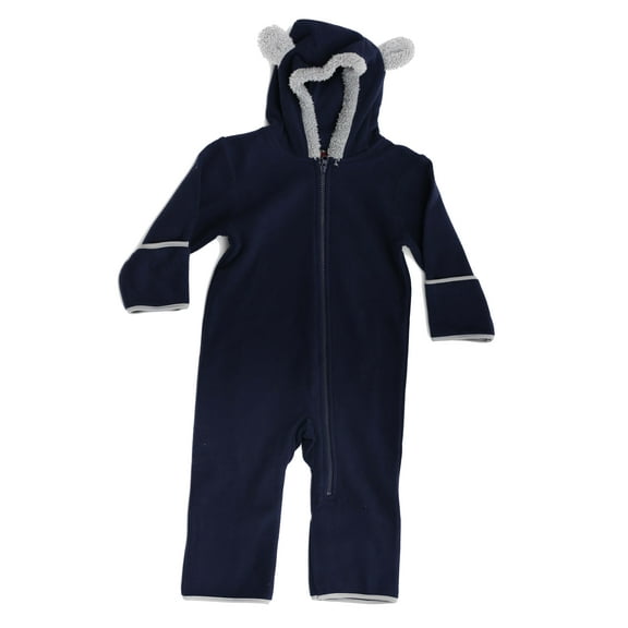 At The Buzzer Baby Boys Fleece Pram (Navy / Grey, 3-6 Months)