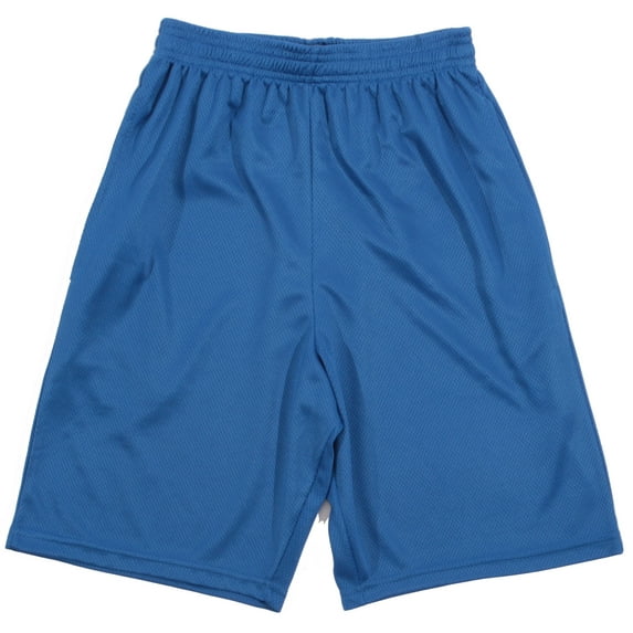 At The Buzzer Boys Athletic Shorts 77726-GRY-8 (Royal, Boys 18-20)