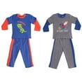 thumbnail image 1 of At The Buzzer Boys Two Piece Fleece Set (Pack of 2) (Blue - Dinosaur and Grey - Rocket, Boys 4T), 1 of 3