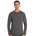 thumbnail image 1 of At The Buzzer Men’s Long Sleeve Thermal Shirt Compression Base Layer Mock Neck Top (Grey, Large), 1 of 3