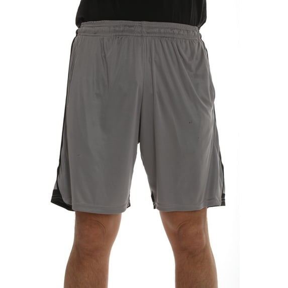 At The Buzzer Mens Athletic Shorts 77929-BB-M (Grey Black, X-Large)