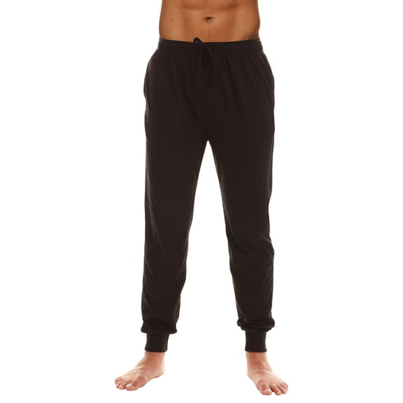 At The Buzzer Mens Cotton Pajama Pants 14505-NVY-M (Black Jogger, X-Large)