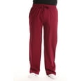 thumbnail image 1 of At The Buzzer Mens Pajama Pant  Jersey Knit Sleep Pant (Burgundy, X-Large), 1 of 2