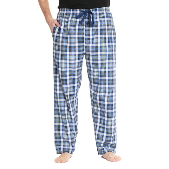 At The Buzzer Mens Solid Poplin Pajama Pants with Pockets