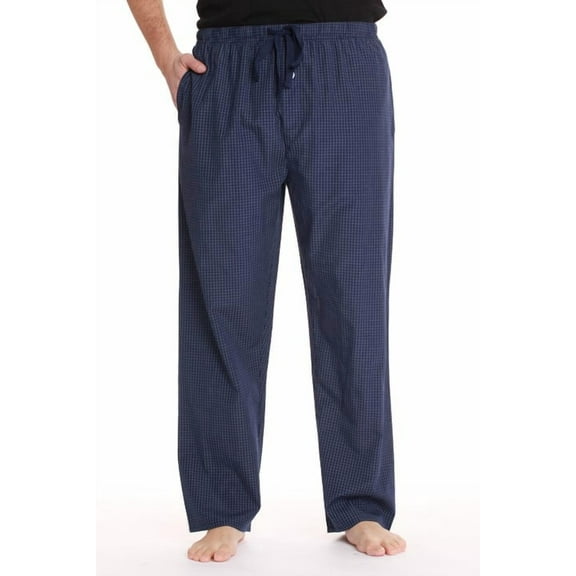 At The Buzzer Mens Solid Poplin Pajama Pants with Pockets