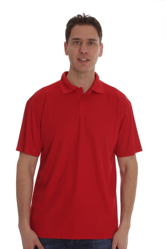 Short Sleeve Polo Shirts for Men (Red, X-Large)