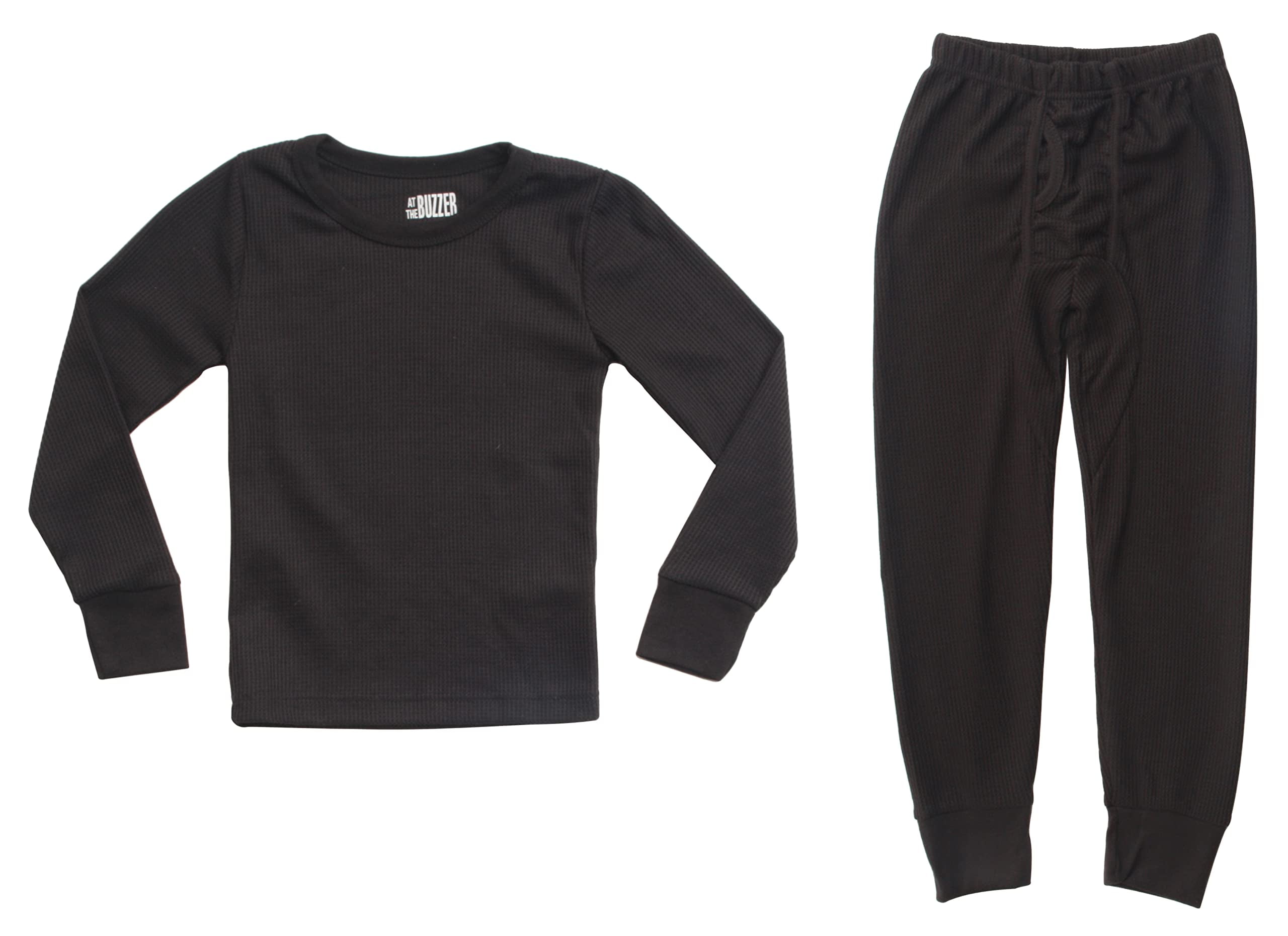 At The Buzzer Thermal Underwear Set for Boys Black 7 Walmart