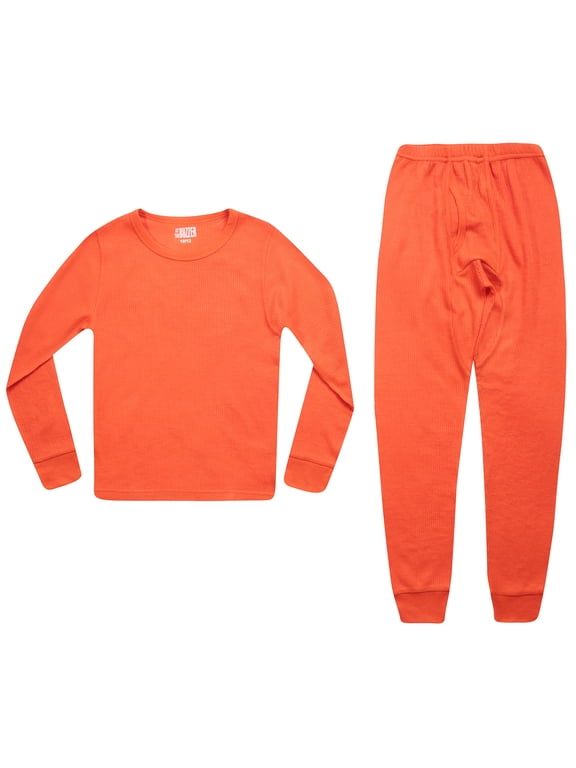 Thermal Underwear Set for Boys (Orange, 14-16)