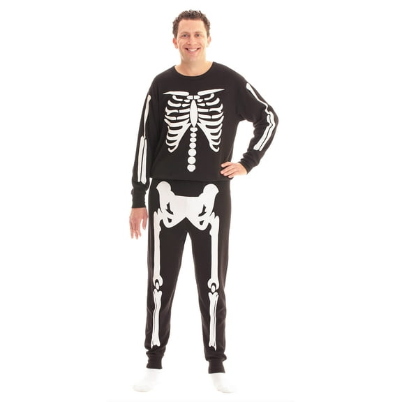 At The Buzzer Thermal Underwear Set for Men (Skeleton, Medium)