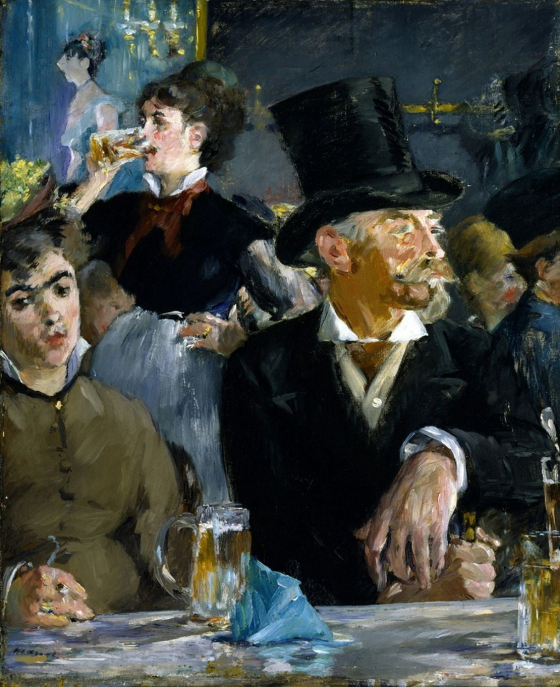 At The Cafe 1879 Canvas Art - Edouard Manet (24 x 36)