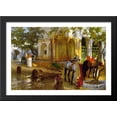 thumbnail image 1 of At The Fountain 40x28 Large Black Wood Framed Print Art by Frederick Arthur Bridgman, 1 of 2