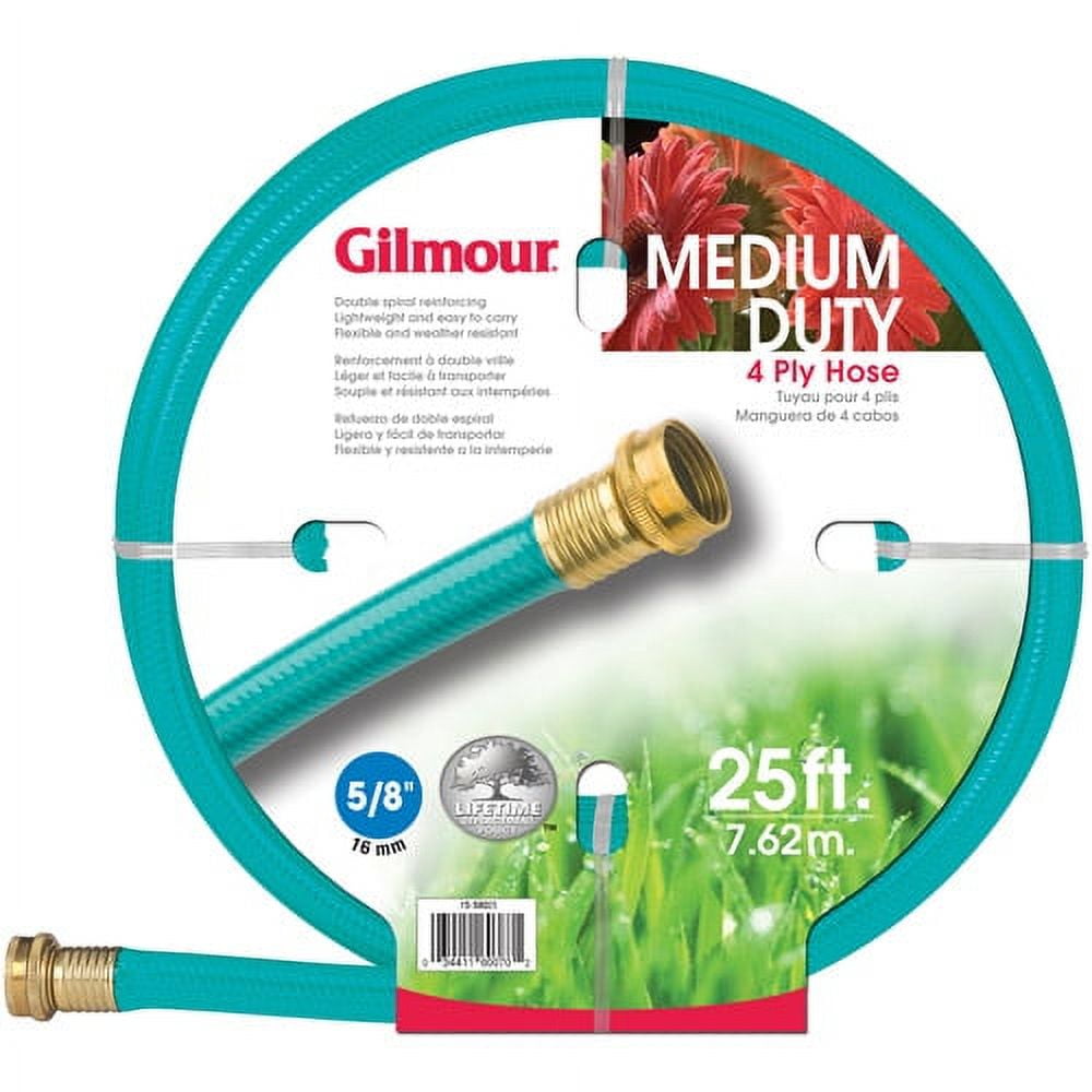 At The Office Garden Hose 0.625” x 25’ Medium Ply Kink Resistant Garden Hose