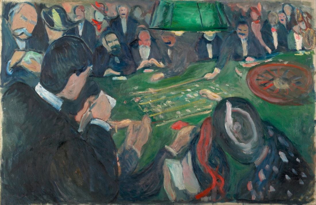 At The Roulette Table In Monte Carlo Canvas Art - Edvard Munch (18 x 24)