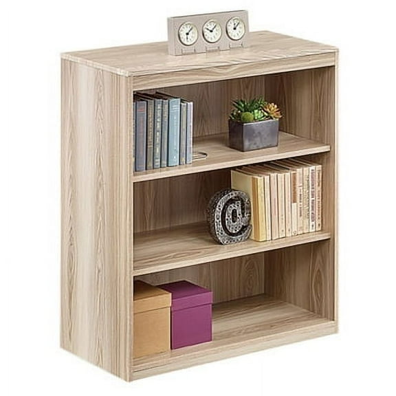 At Work Three Shelf Bookcase Warm Ash Laminate