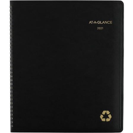 At a Glance AAG Recycled Monthly PCW Planner, Black