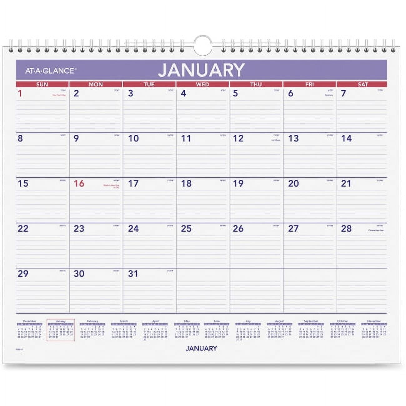 At-a-glance Monthly Wall Calendar, 15 X - Walmart.com