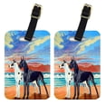 thumbnail image 1 of At sunset Great Dane Luggage Tags Pair of 2, 1 of 2