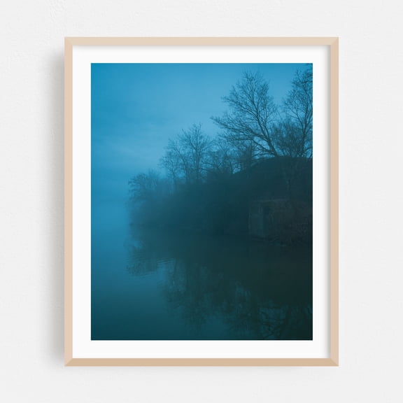 At the Boat Launch, Charleroi 02 - Charleroi Pennsylvania Photography Oak Framed Wall Art Print 24 x 30 inches