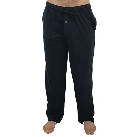 At the Buzzer Men's Pajama Pants / Sleepwear / PJs (Navy Shorter Length, Medium)