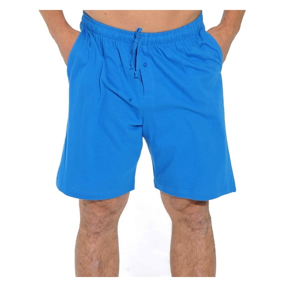 At the Buzzer Men's Pajama Shorts / Sleepwear / PJs (Royal, Medium)