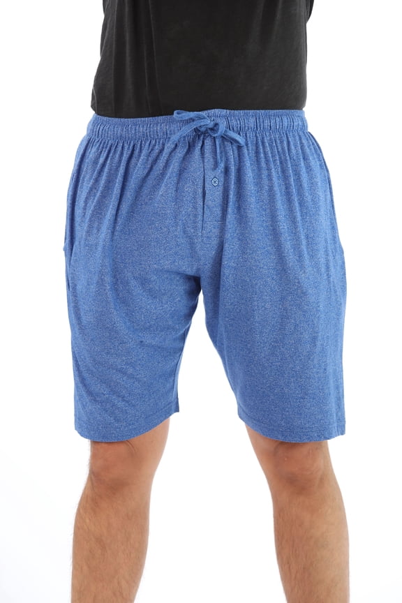 Men's Pajama Shorts with pockets (Black Melange, Small)
