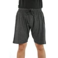 thumbnail image 1 of At the Buzzer Men's Pajama Shorts with pockets (Black Melange, XXX-large), 1 of 3