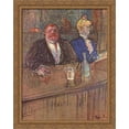 thumbnail image 1 of At the Cafe The Customer and the Anemic Cashier 28x34 Large Gold Ornate Wood Framed Canvas Art by Henri de Toulouse-Lautrec, 1 of 2