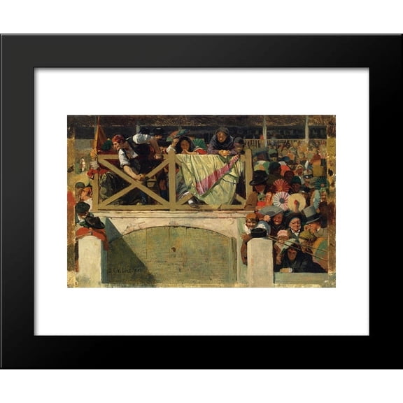 At the Corrida 20x24 Framed Art Print by Jehan Georges Vibert