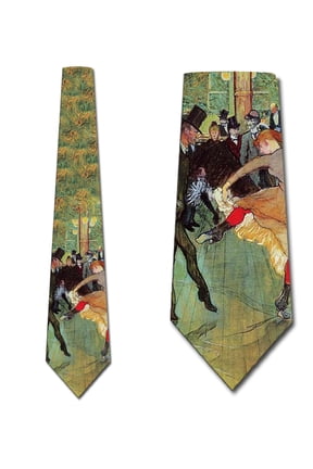 At the Moulin Rouge The Dance Tie Men's Art Neckties by Three Rooker