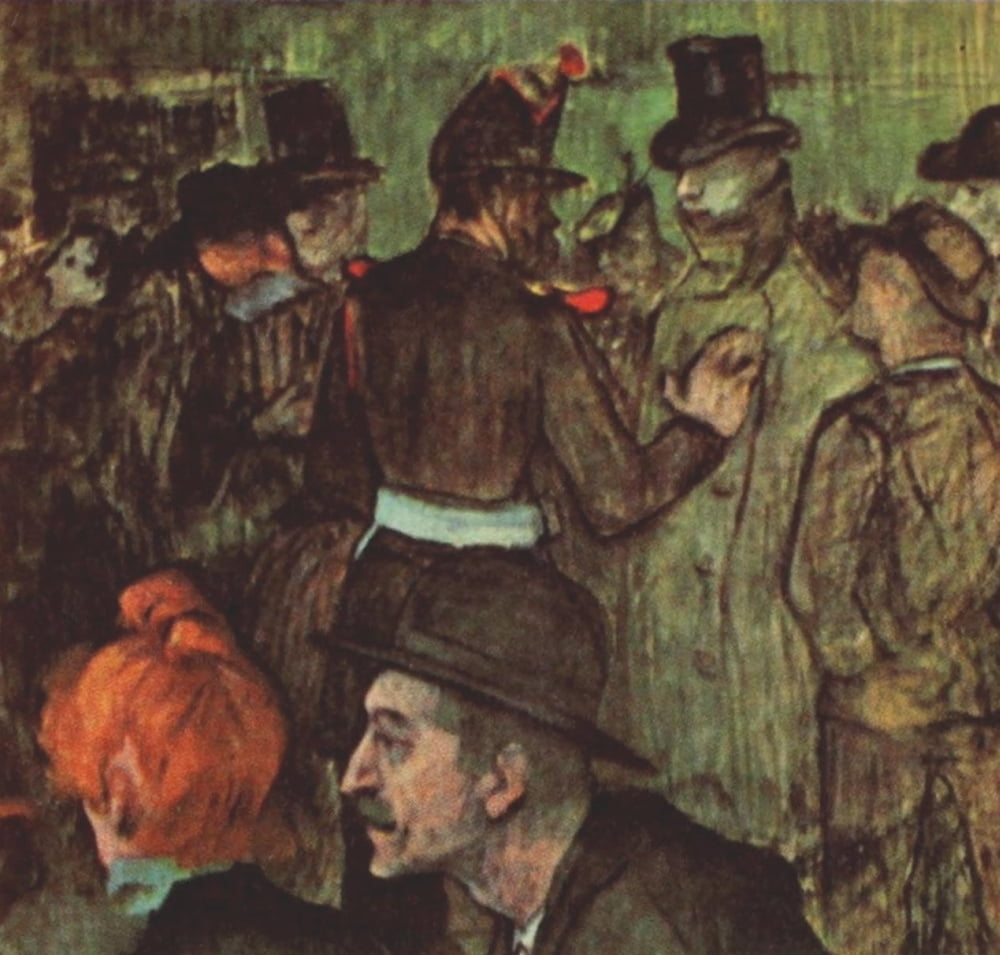 At the Moulin de la Galette Canvas Art - H de Toulouse-Lautrec (18 x 24)
