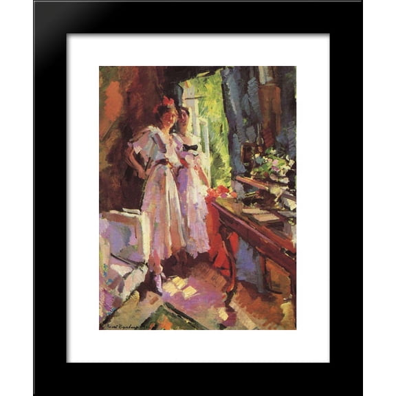 At the Open Window 20x24 Framed Art Print by Konstantin Korovin