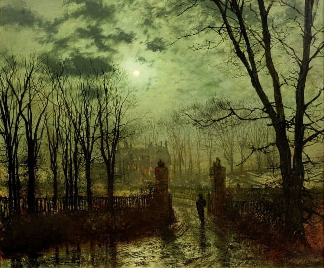 At the Park Gate Canvas Art - John Atkinson Grimshaw (24 x 36)