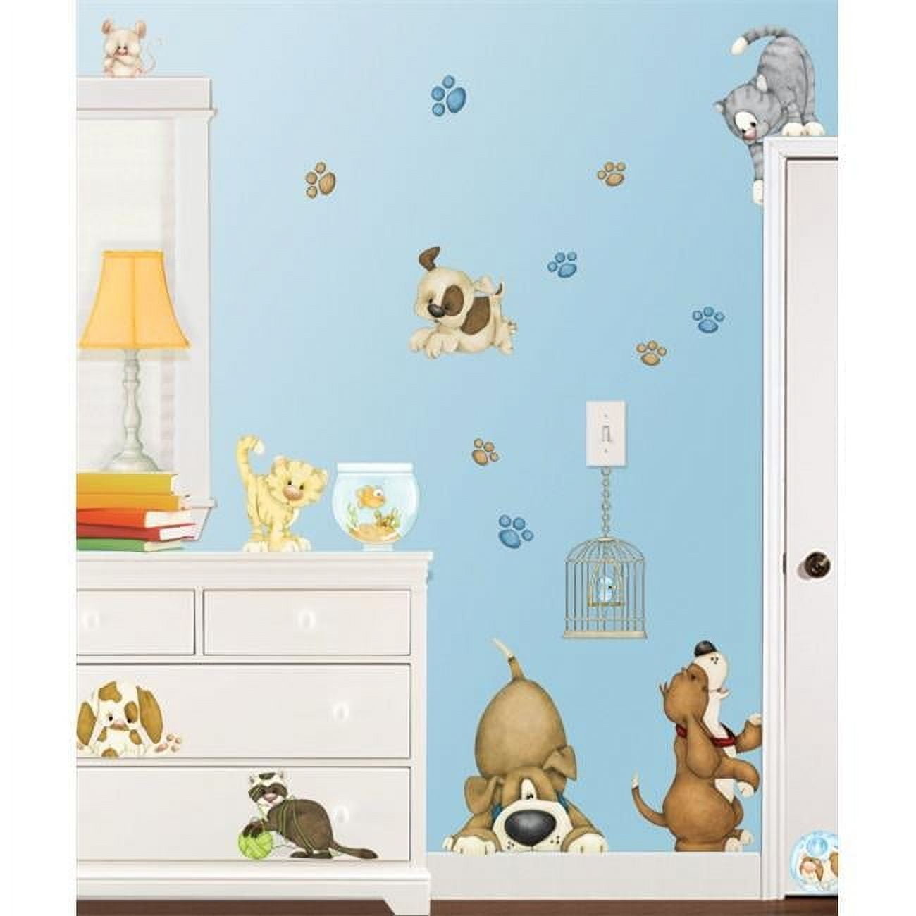 Super Jumbo Multicolor Animal Wall Decal Set
