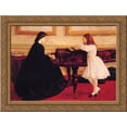 thumbnail image 1 of At the Piano 24x19 Gold Ornate Wood Framed Canvas Art by Whistler, James Abbott McNeill, 1 of 2