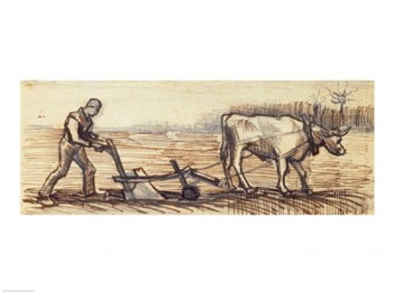 At the Plough Canvas Art - Vincent Van Gogh (24 x 18)