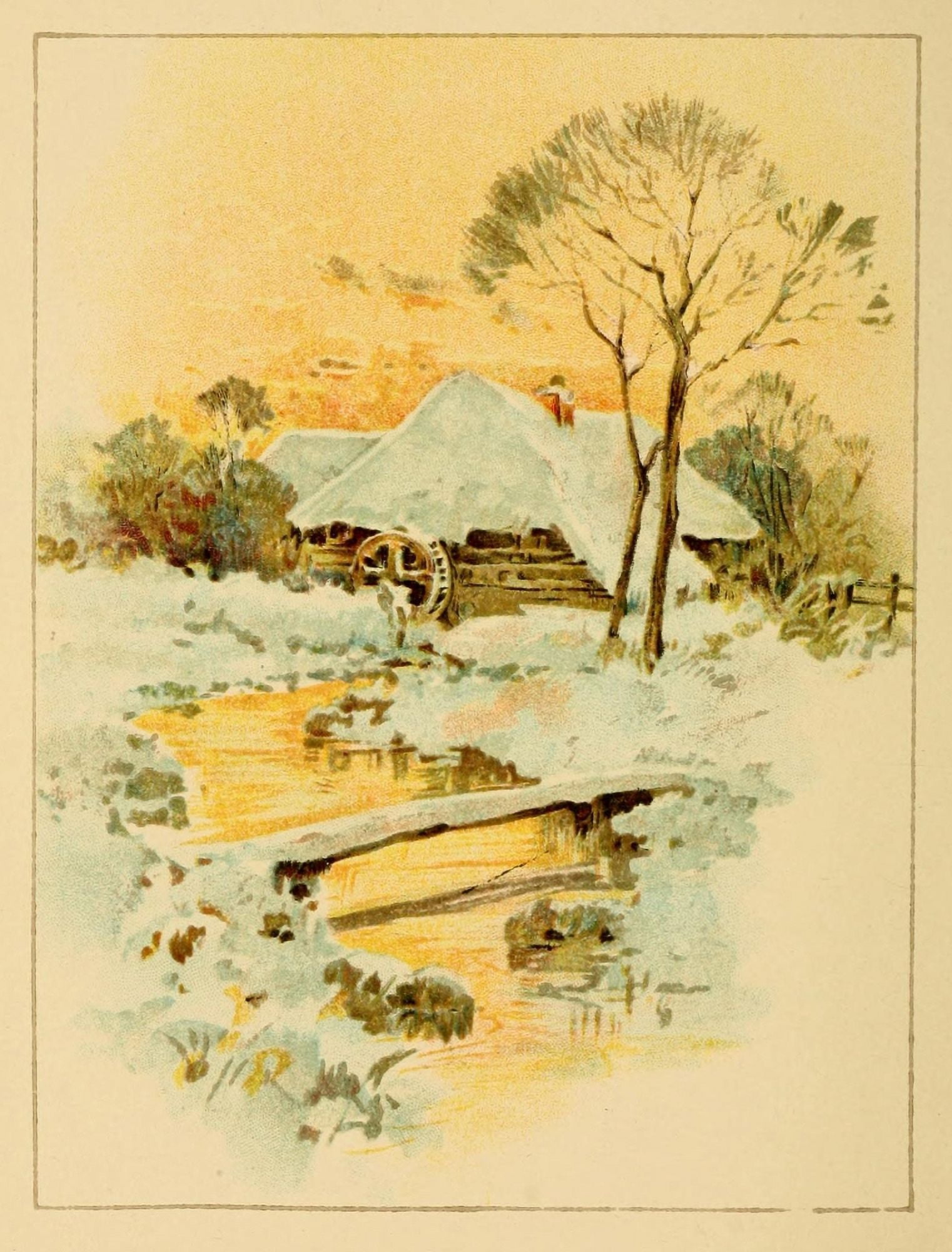 At the Portal 1904 Snow scene Canvas Art - Unknown (18 x 24)
