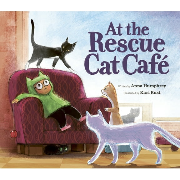 At the Rescue Cat Caf, (Hardcover)