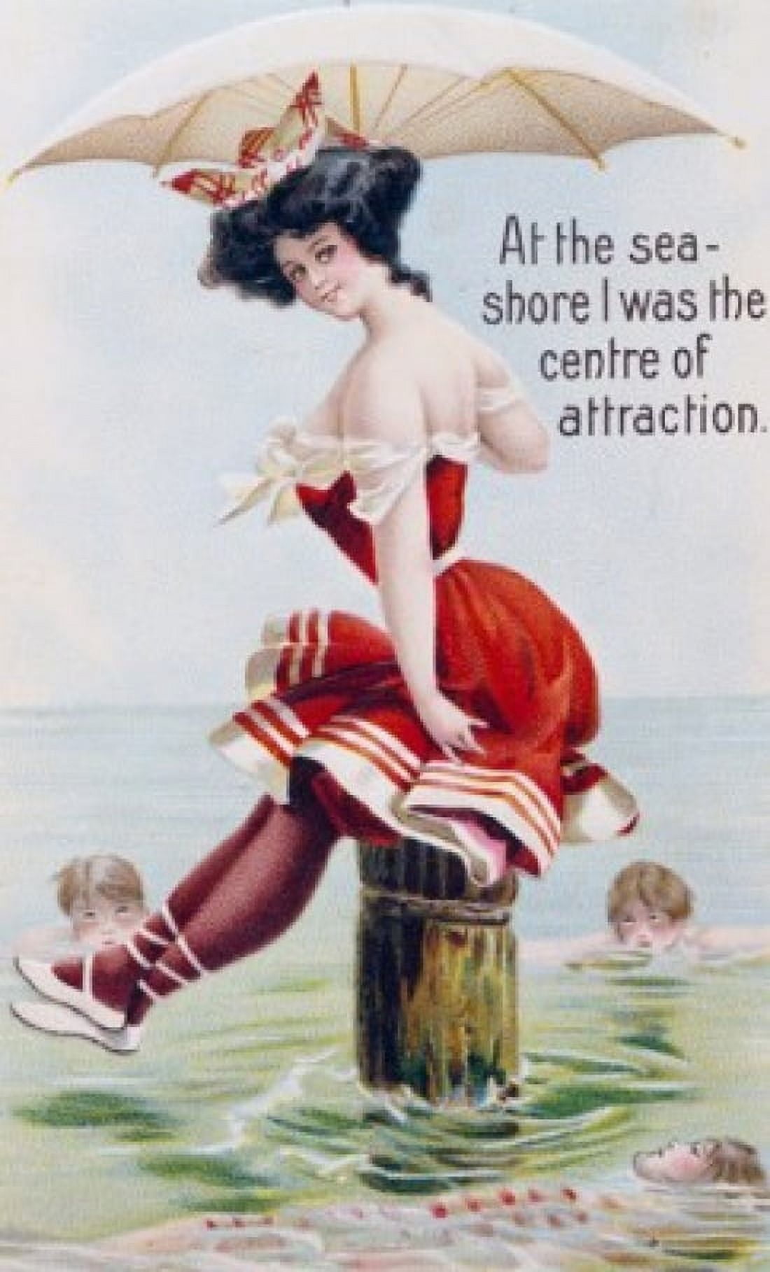 At the Sea Nostalgia Cards Canvas Art - (18 x 24)
