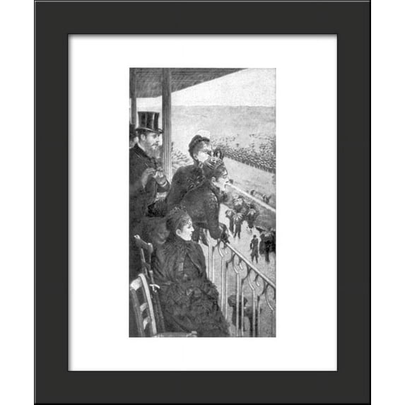 At the Tribune during the race 20x24 Framed Art Print by Giuseppe de Nittis