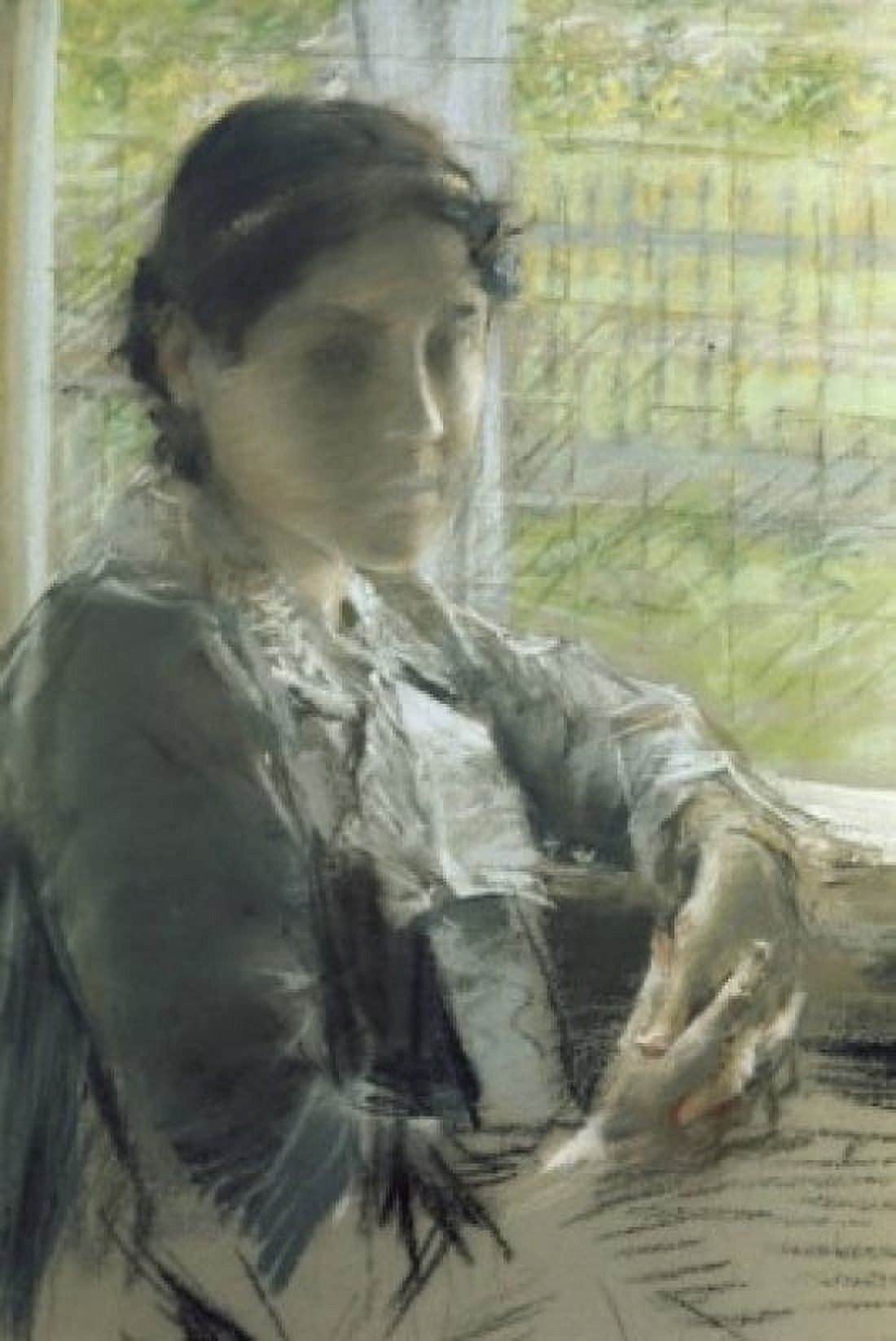 At the Window William Merritt Chase (1849-1916 American) Pastel Canvas Art - William Merritt Chase (24 x 36)