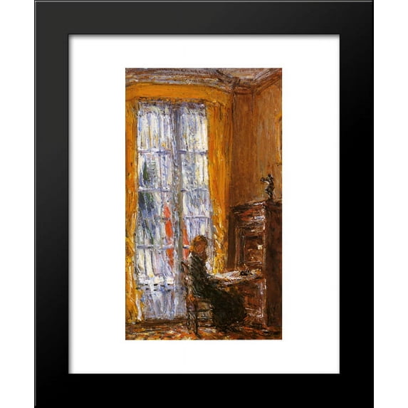 At the Writing Desk 20x24 Framed Art Print by Childe Hassam
