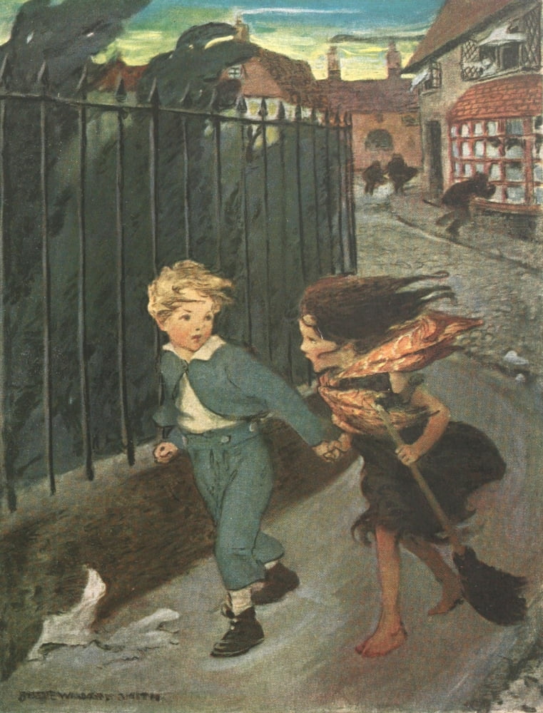 At the back of the North Wind 1919 Ill take care of you Canvas Art - Jessie Willcox Smith (24 x 36)
