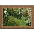 thumbnail image 1 of At the birch grove 24x18 Gold Ornate Wood Framed Canvas Art by Isaac Levitan, 1 of 2