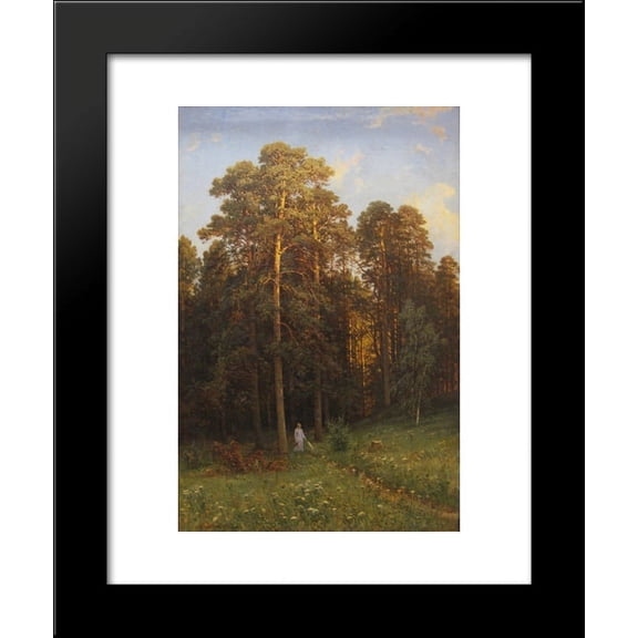 At the edge of a pine forest 20x24 Framed Art Print by Ivan Shishkin